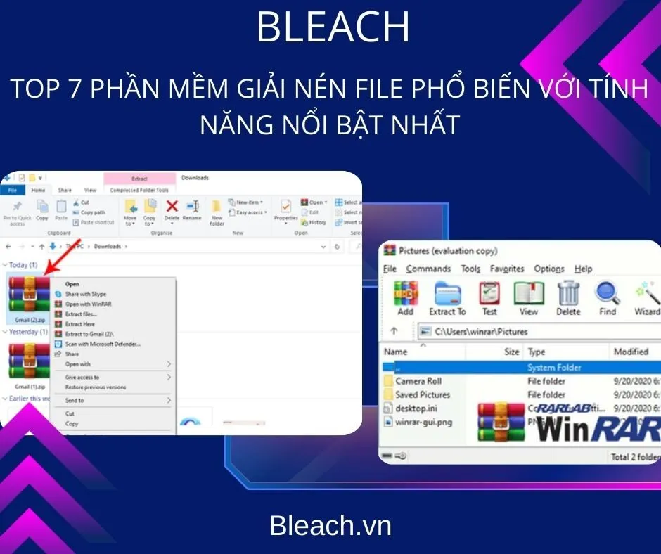 Top 7 Phần Mềm Giải Nén File Phổ Biến Với Tính Năng Nổi Bật Nhất